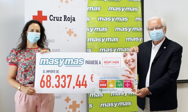 68.337,44 euros recaudados en la campaa de masymas (Hijos de Luis Rodrguez, S.A.) a favor del plan Cruz Roja Responde