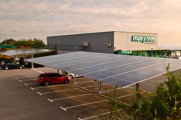masymas y EDP ponen en marcha su primera instalacin solar en marquesinas para autoconsumo