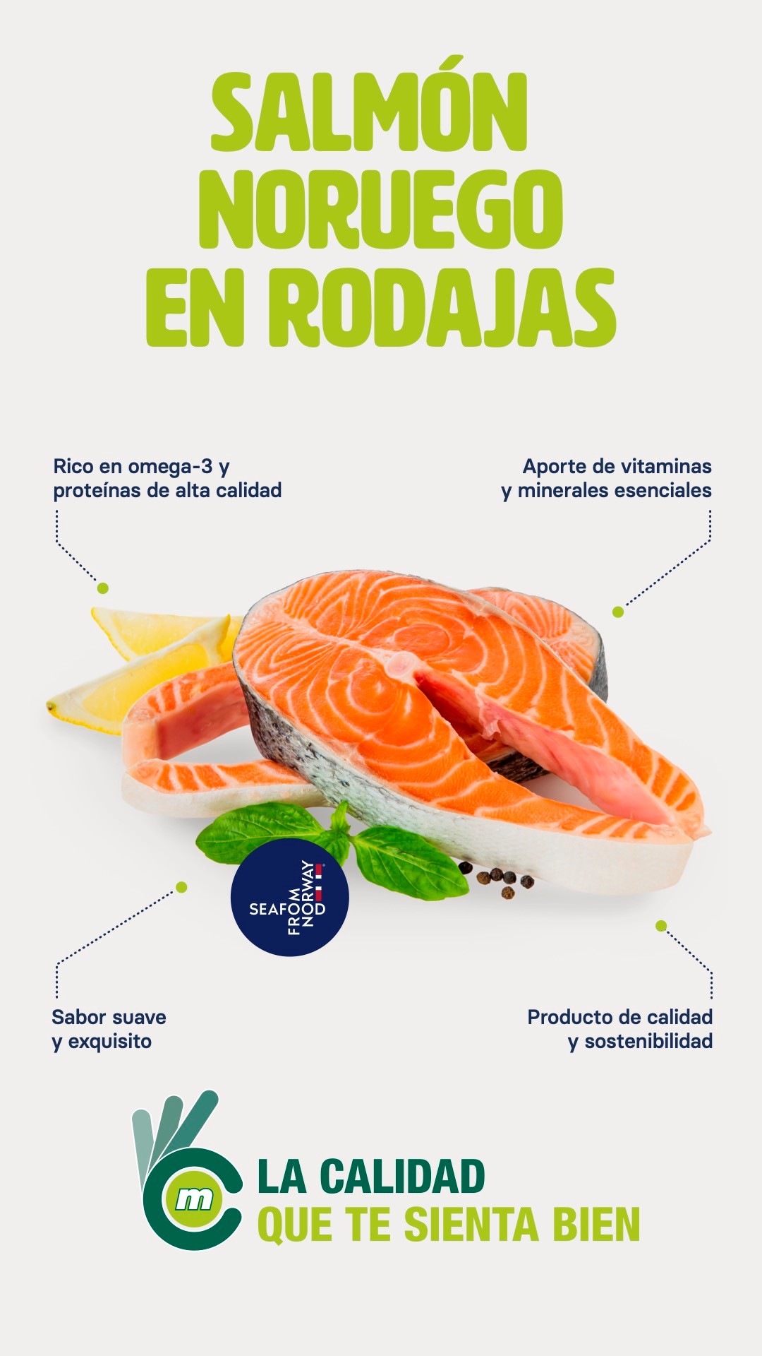 salmón noruego en rodajas